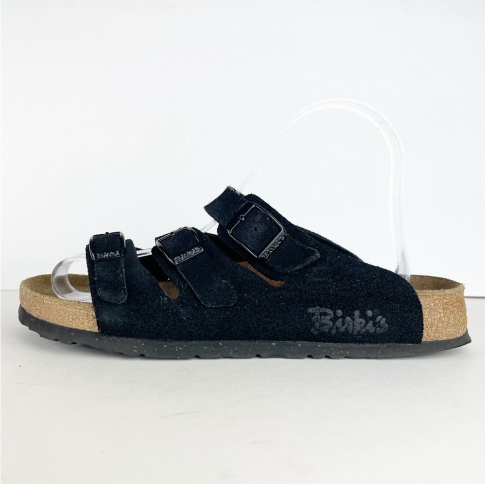 Birkenstock Birki's Florida Black Three Strap Birko-Flor Boho Sandals EU 38 - Picture 8 of 13